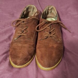 Burgundy suede Forever 21 Oxfords